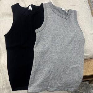 Black and Gray fited tank tops